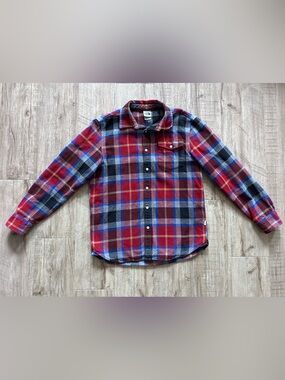 The North Face Men's cotton flannel Plaid Button-Up Shirt country western cowboy